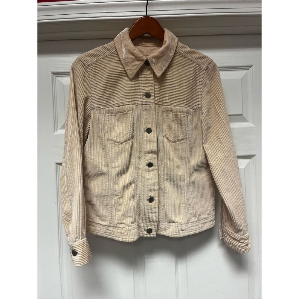 J. Jill Cream Corduroy Jean Jacket